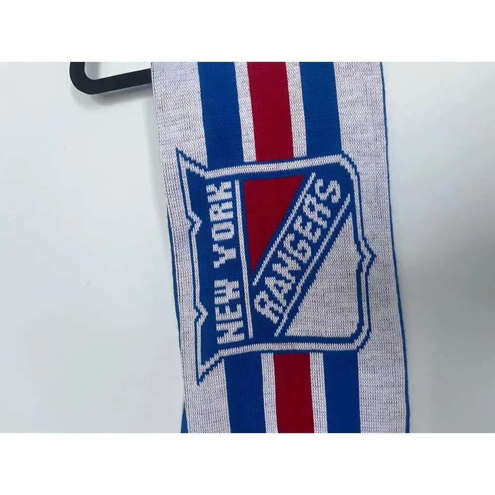 New York‎ Rangers Scarf Men One Size Blue Red White Knit Logo KIA Promo NHL